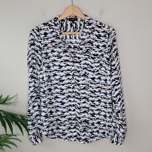 The Limited | Ashton Graphic Wave Print Blouse